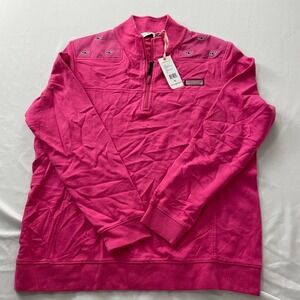 Vineyard Vines Whale Embroidered Shep Shirt Raspberry Rose Pink XL 2K0575-657-XL